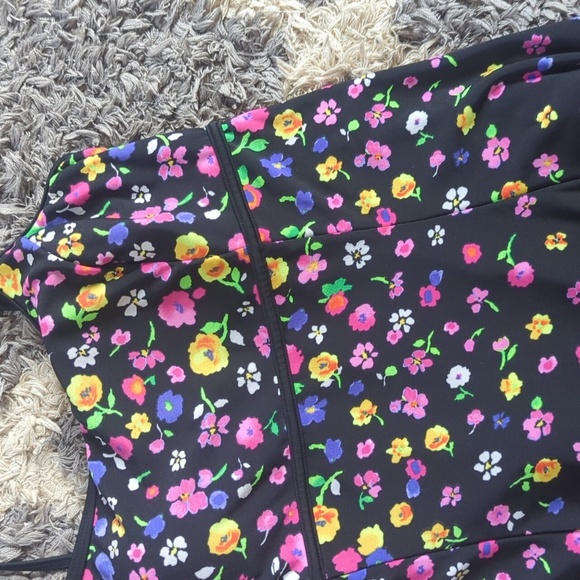 St Johns Bay Floral Swimsuit Dress Padded Size Women's 10 - Picture 3 of 10